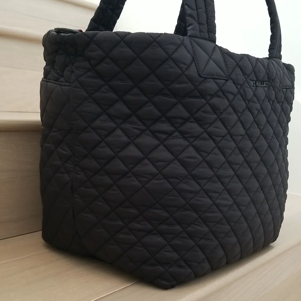 MZ Wallace Black Large Metro Tote Deluxe - with Luggage Opening - Picture 6 of 15